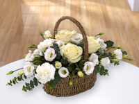 Funeral White Basket – BSKPURE