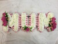 White Chrysanthemum Based Letters