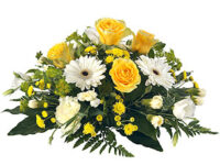 Funeral Yellow & White Posy – PSYBRIGHT