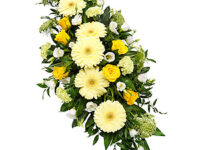 Yellow & Cream Casket Spray – TR13DESBR01