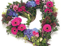 Open Pink & Blue Grouped Heart - HEA1026