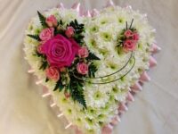Pink & White Based Heart - HEA2
