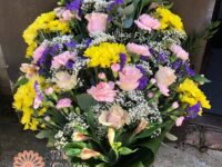 Pink, Yelllow & Purple Tied Sheaf