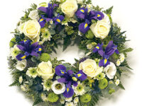 Purple & White Wreath - WRE1001