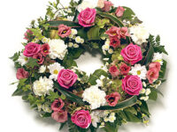 Pink & White Wreath - WRE1007