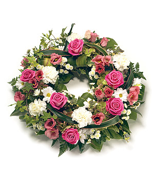 Pink & White Wreath - WRE1007
