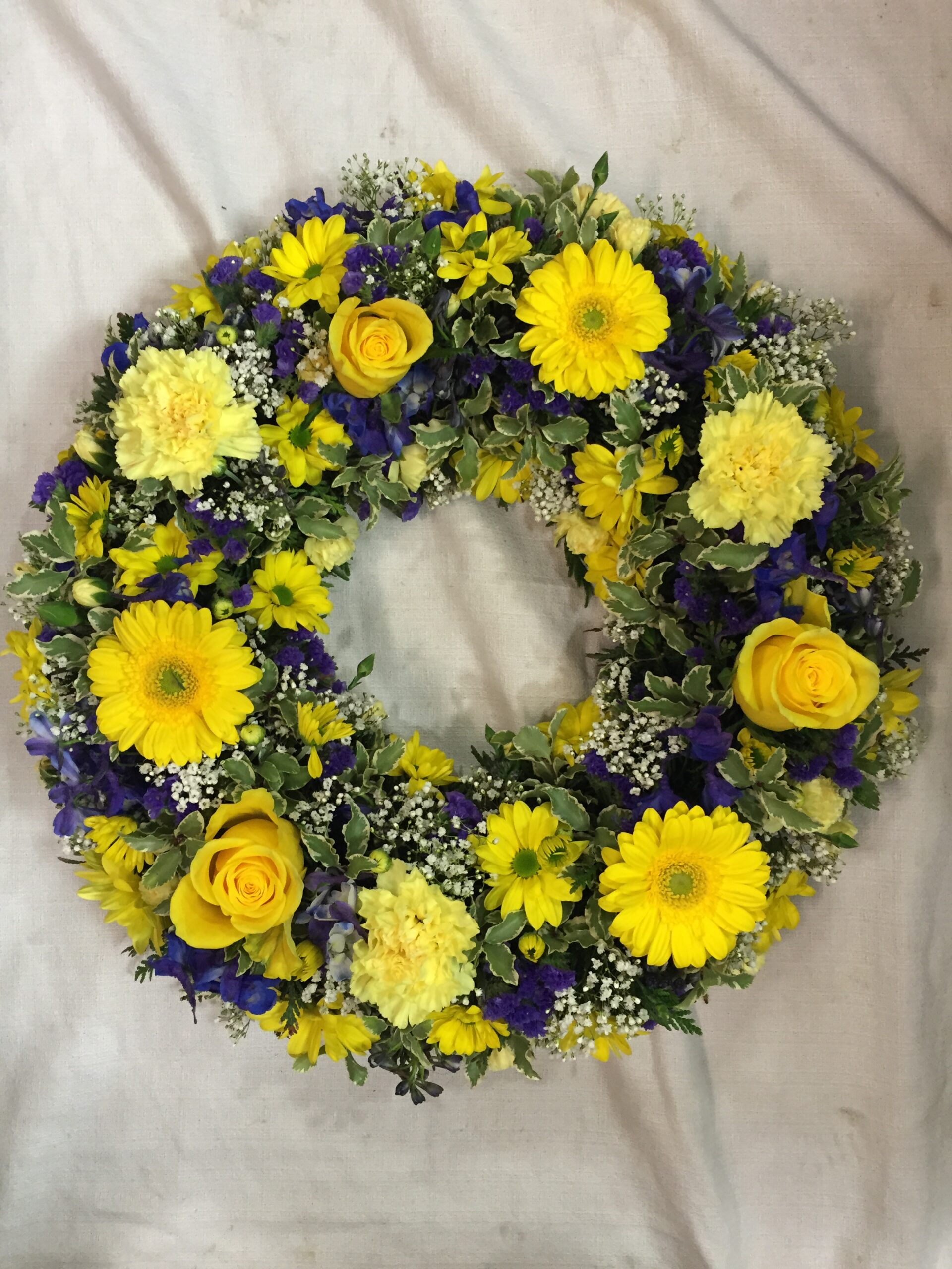 Yellow & Purple Wreath - WRE20